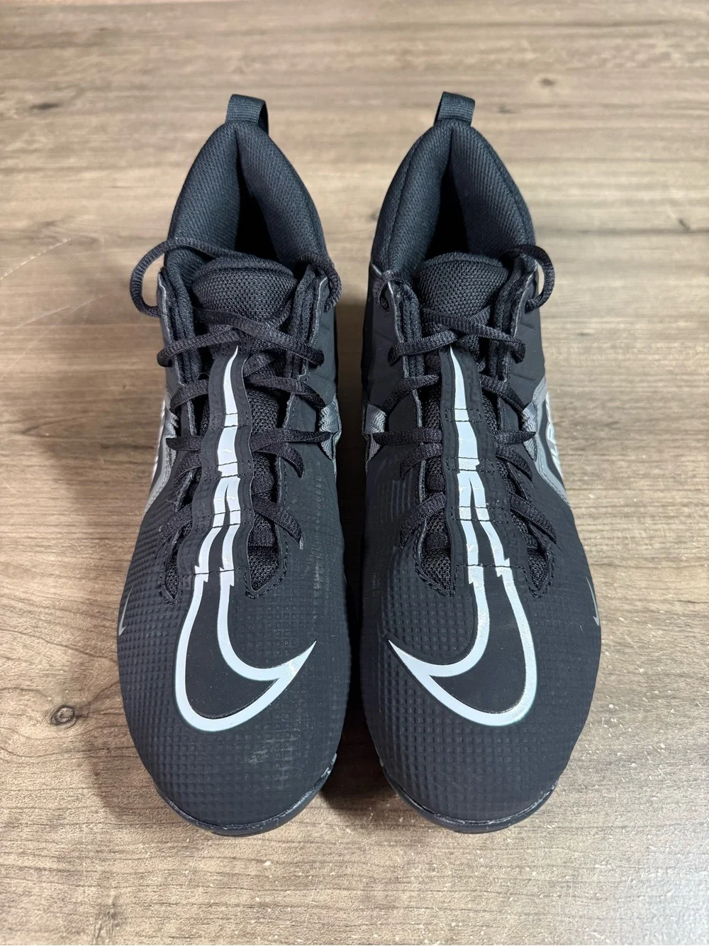 Nike Alpha 3 Shark Men's Football Cleats Black Silver 9.5